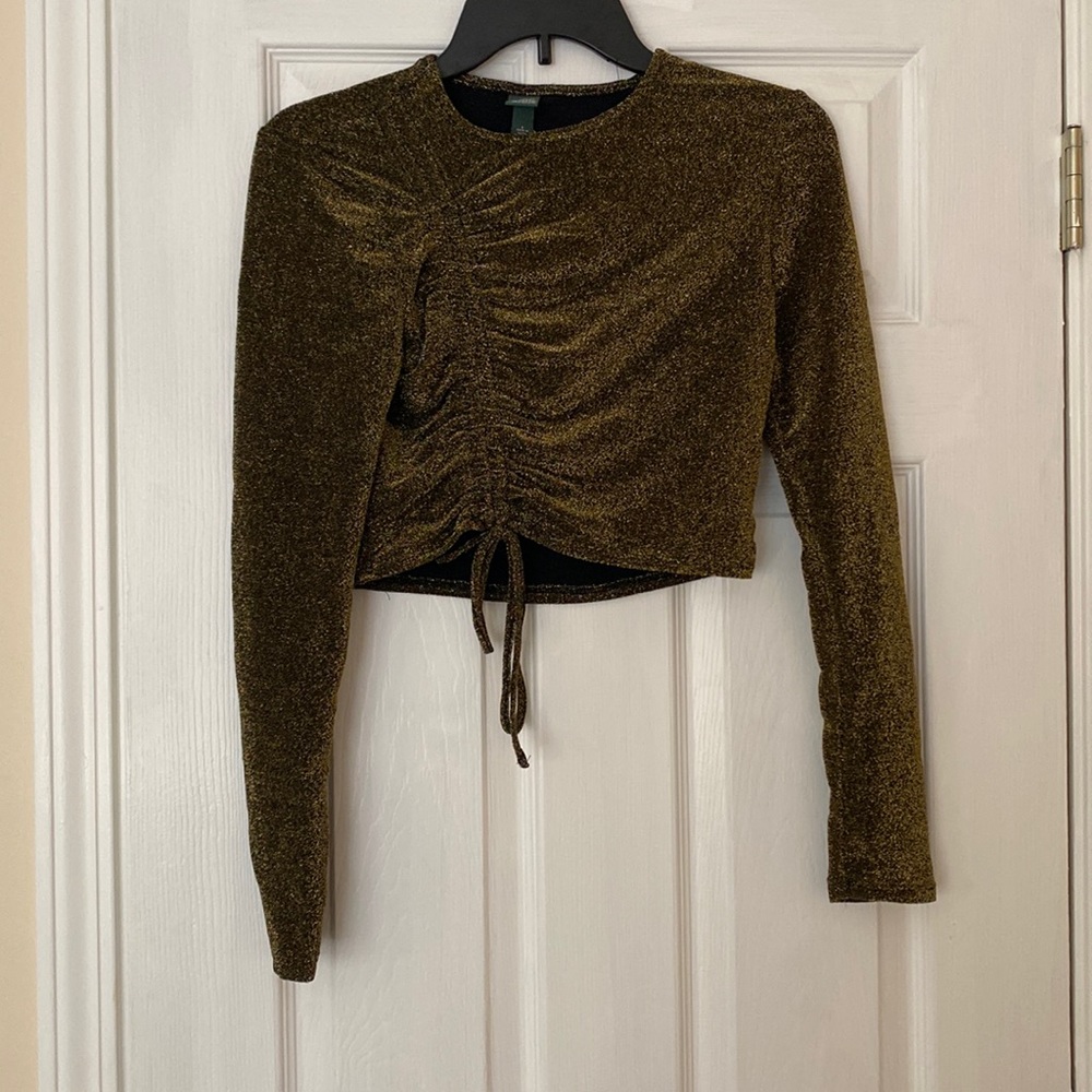 glittery long sleeve shirt